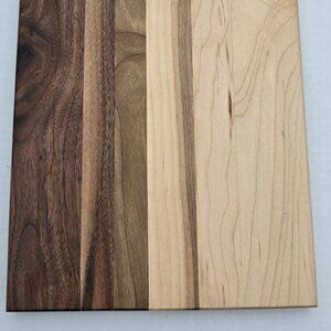 Custom Handmade Cutting Board Solid  Walnut and Maple 8x16 inches